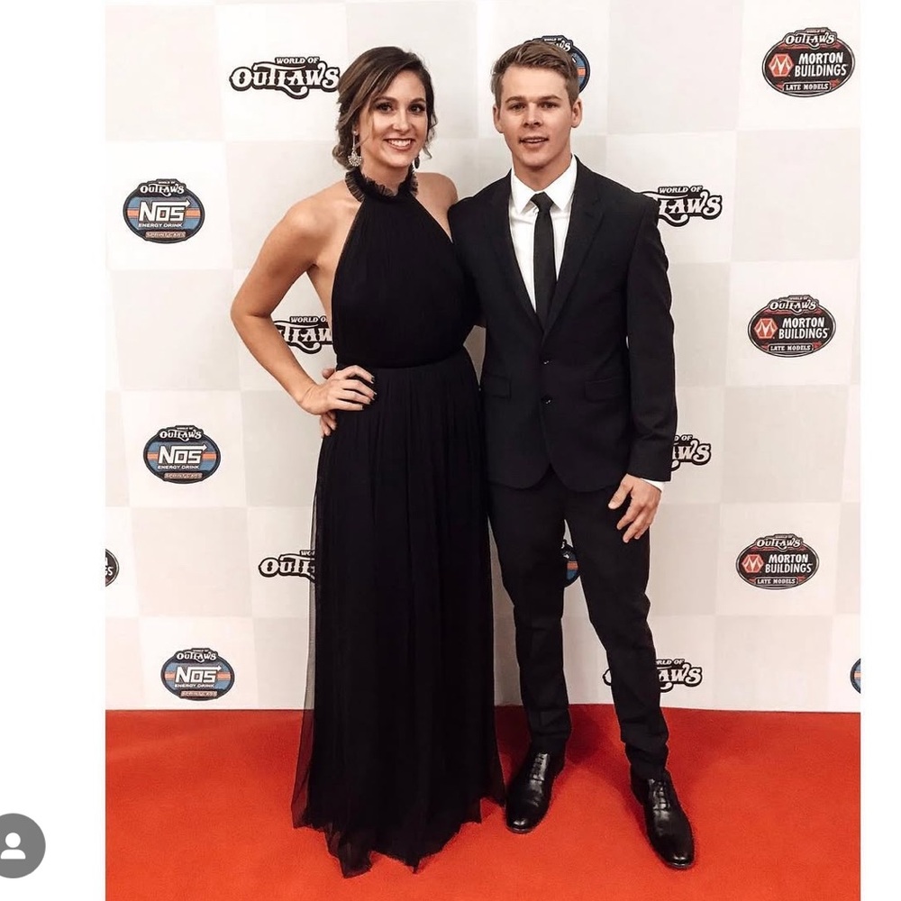 TopShop Elegant Black Halter Gown
